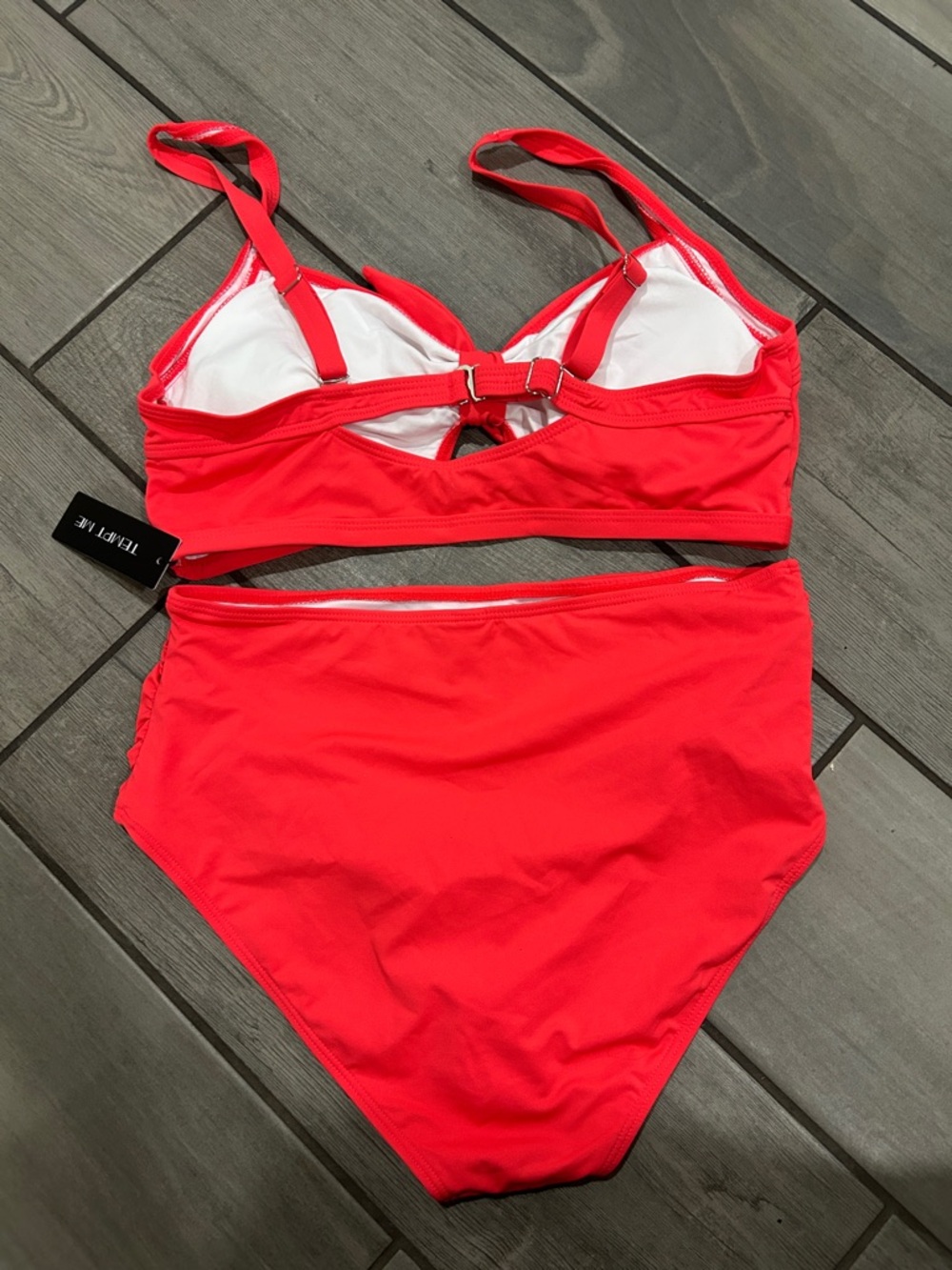 Tempt Me Two Piece Swimsuit- High Waisted Tummy Control Bathing Suits Ruched - Picture 7 of 7